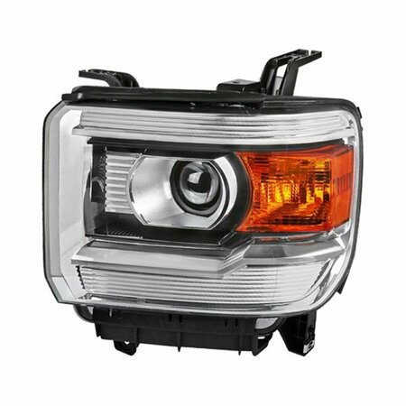 OVERTIME Chrome Left Side Factory Style Projector Headlight for 2014-2018 GMC Sierra 1500 OV2480952